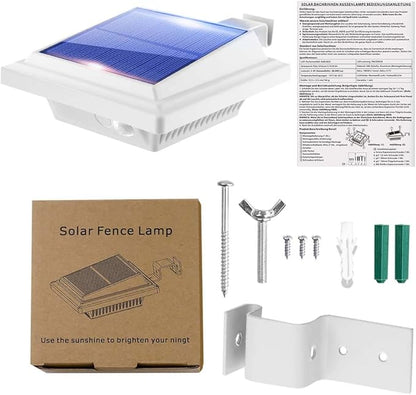 Gutter Lights, 40 LED Solar patio Lights, Deck and Fence Lights for Wall, Backyard, Porch, Patio, Pool, Step & Yard, Garden & Pathway (8 Pack White)