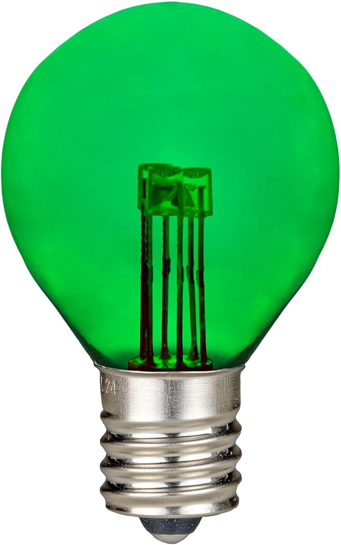 Novelty Lights 25 Pack G30 Glass LED Globe Bulbs, String Light Replacement Bulbs, E12 Candelabra Base, Energy | Lumora