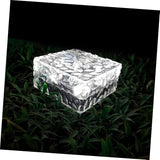 NUOBESTY Solar Powered LED Floor Light Outdoor Garden Decoration Square Glass Brick Light with Cool White | Lumora