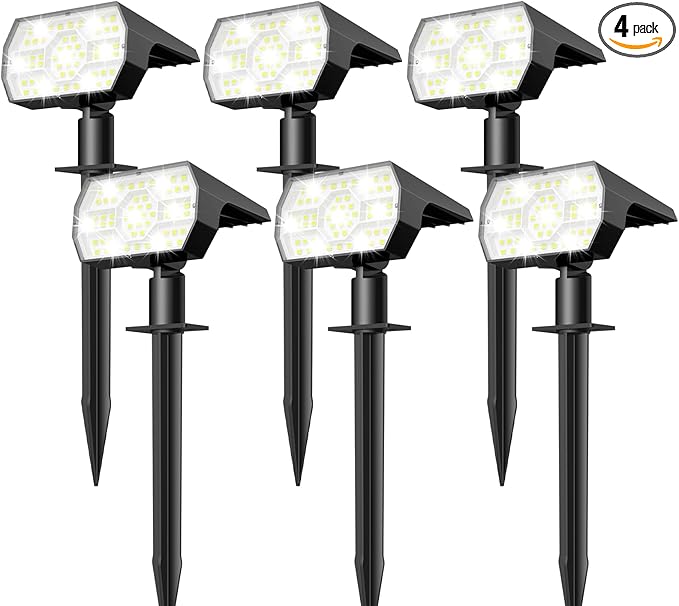 NYMPHY Solar Lights Outdoor Waterproof IP68, 56 LED 3 Lighting Modes Solar Powered Garden Yard Spot Solar Lights | Lumora