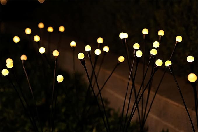 2PCS Garden Solar Lights Multi-Color Changing 10 LED Flower Stake Light Decorative Landscape Lawn Yard Outdoor Lights Length 72mm/3inch