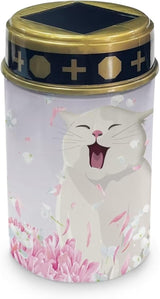 White Cat Cemetery Solar Lights Solar Powered Outdoor Decorative Garden LED Lights Easy to Install Flameless | Lumora