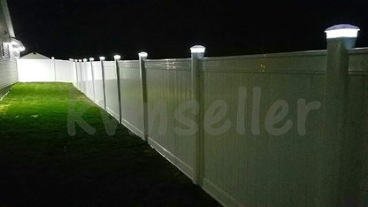 8 Pack Solar Powered Copper Outdoor Garden Deck Patio Fence Pathway Post Light (PL244, Copper - 1 LED)
