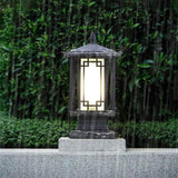 New Chinese Style Rural Villa Gate Super Bright Pillar Lights, American Black Post Light Outdoor Landscape Column | Lumora