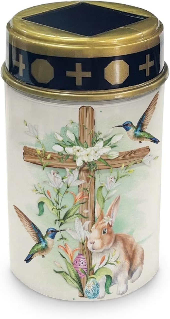 Bunny Solar Led Lights for Outside Cross Solar Memorial Lights for Graves Home Yard Outdoor Easter Decorations