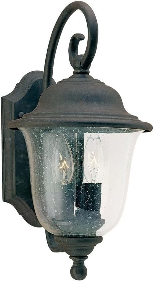 Generation Lighting 2-Light Trafalgar Outdoor Wall Lamp (Oxidized Bronze) 8459-46 | Outdoor Lights Make Charming Wall Lamps for Outdoor Decor | Wall Light Fixture Can Use Torpedo LED Light Bulbs