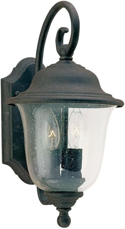 Generation Lighting 2-Light Trafalgar Outdoor Wall Lamp (Oxidized Bronze) 8459-46 | Outdoor Lights Make Charming Wall Lamps for Outdoor Decor | Wall Light Fixture Can Use Torpedo LED Light Bulbs
