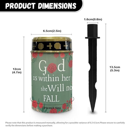 Generic God Pattern Solar Lights Outdoor Text Print Solar Garden Light Waterproof Solar Light Landscape Path Light Portable Book Light for Prayer
