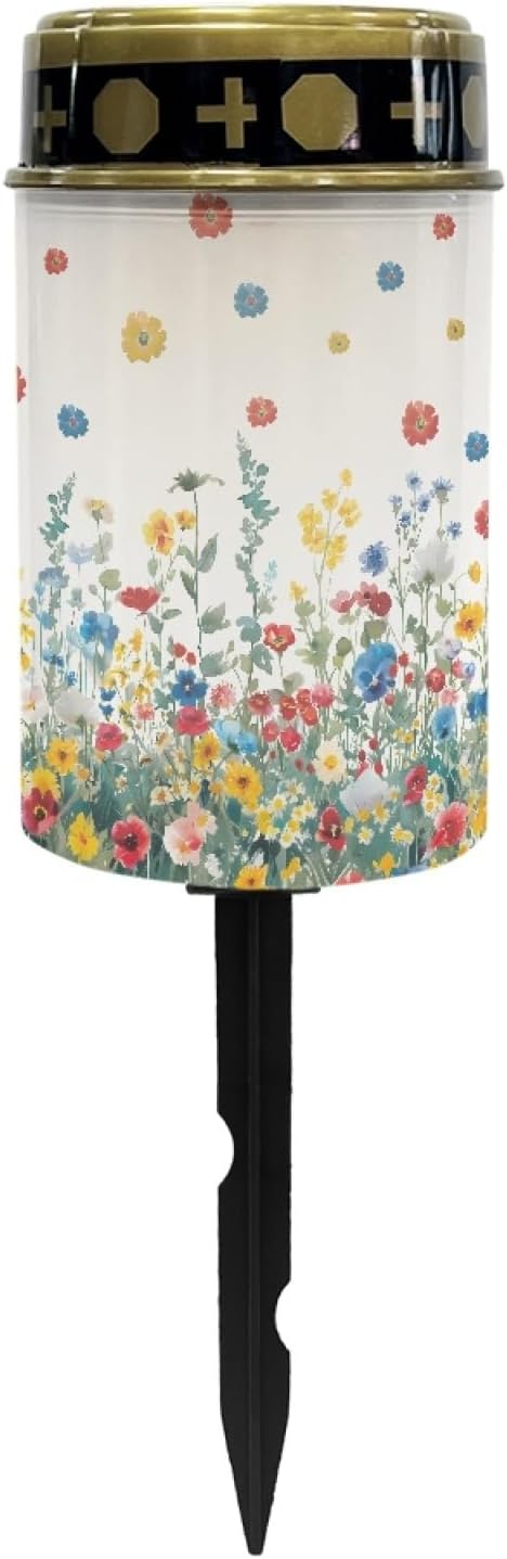 Floral Waterproof Solar Pathway Lights Outdoor Landscape Lighting Flameless Warm White Lantern Solar-Powered Fairy | Lumora