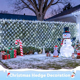 JMEXSUSS 200 LED Cool White Net Lights for Bushes, 9.8 ft x 6.6 ft Christmas Net Lights Outdoor Mesh Light Connectable with Remote Plug in for Christmas Tree Garden Bush Decor