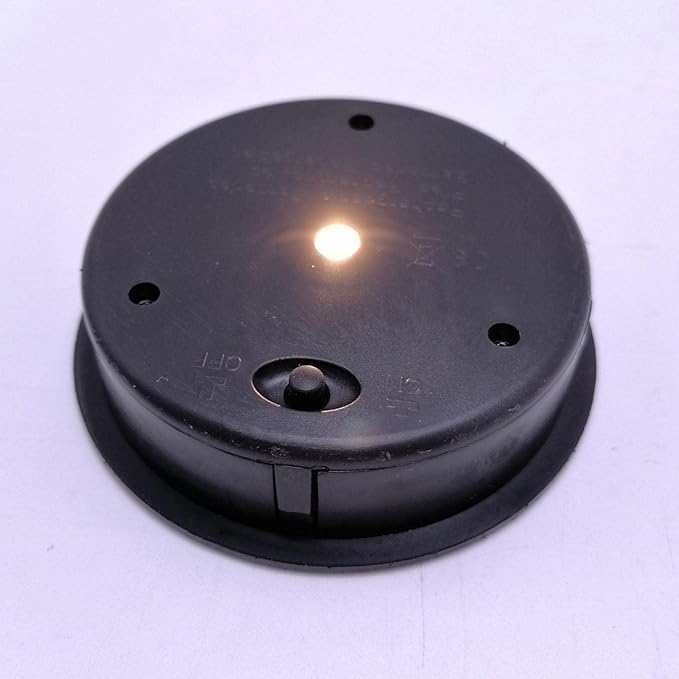 Garden Light Solar Top Replacement Round Box, Solar Replacement Top of Solar Lantern Battery Box, Solar Lights Replacement Top, Waterproof Round Solar Panel Lights