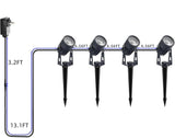 Smart RGB Low Voltage LED Spotlights, APP & Remote Control,Synchronous Dimming Lighting System, IP65 Waterproof,16 | Lumora