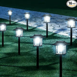 16-Pack Solar Lights Outdoor (Extra-Bright & Smart Auto On/Off), Solar Powered Garden Lights, Waterproof Solar | Lumora