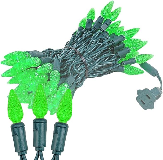 Novelty Lights 24FT 70 LED C6 Christmas String Lights, Outdoor Commercial Grade Tree Decorations, Permanent LED | Lumora