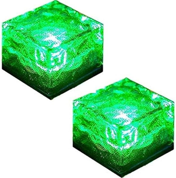 Solar Ice Glass Light,2 Packs Solar Powered Garden Lights, Waterproof IP68 Outdoor Table & Path Lights, Decorative | Lumora