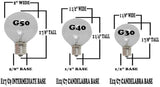 G40 Patio String Lights with 25 Clear Globe Bulbs - Hanging Garden String Lights - Vintage Backyard Patio Lights | Lumora