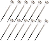 12pcs Solar Outdoor Pathway Lights Stainless Steel Solar Garden Lights with Bright White LED for Patio Walkway Lawn | Lumora