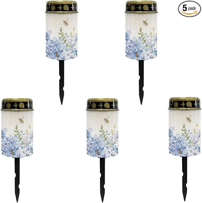 Purple Lavender Solar Lights Outdoor Waterproof Solar Pathway Lights LED Solar Lantern Landscape Lighting for Yard Patio Solar Stake Lights Wall Light Auto On/Off