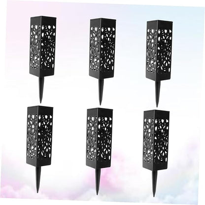 8pcs Solar Pathway Lights Outdoor Hollow Design Warm White Lawn Ground Lights for Garden Driveway Landscape Lighting