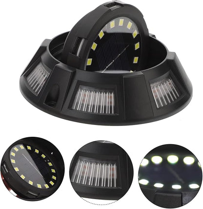 ARTIBETTER 4Pcs Solar Ground Lights Outdoor Garden Pathway Lighting Rotatable Side Glow Lawn Landscape Lights Easy Install Solar Powered Walkway Decor
