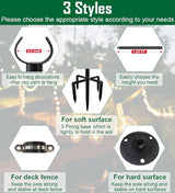 10ft String Light Poles for Soft Surfaces, Light Poles for Outdoor String Light, Perfect for Garden, Backyard, and | Lumora