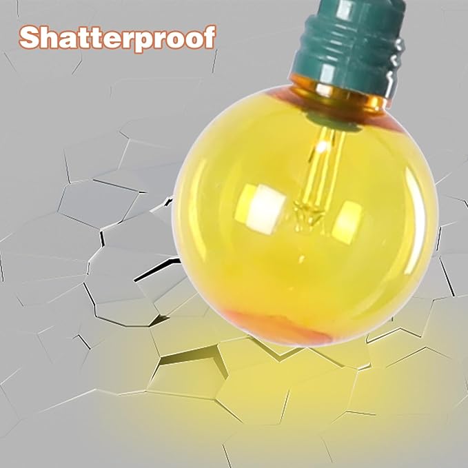 Afirst 21ft Colored Outdoor String Lights Waterproof, 35 Shatterproof Plastic LED Bulbs, UL Listed Patio Lights for Garden, Backyard, Porch, Balcony (Multi-Colored)