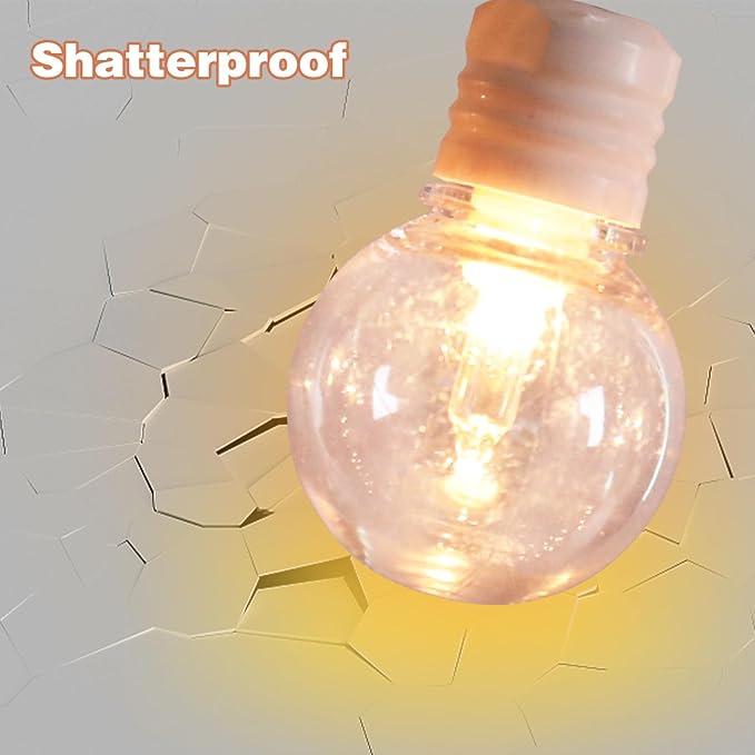 Afirst White Outdoor String Lights 34ft with100 LED Bulbs Waterproof Patio Lights for Garden Backyard Holiday