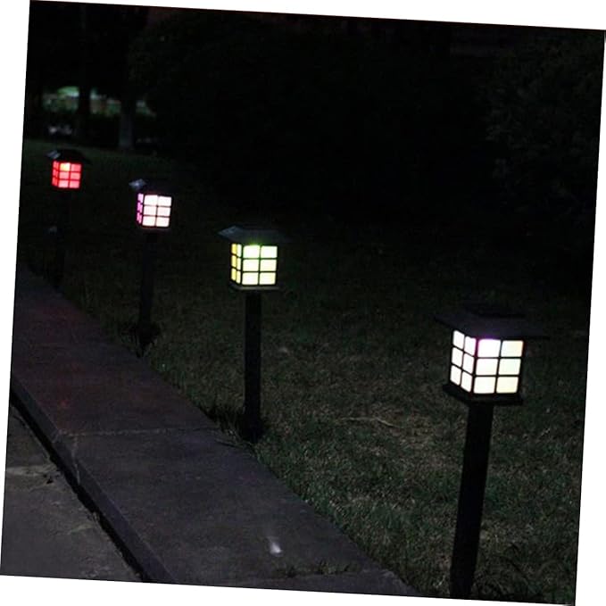 5pcs Solar Pathway Lights Outdoor Solar Spike Lights for Driveway Garden Walkway Landscape Warm