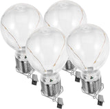 4pcs Solar Powered Copper Wire Led Hanging Light Bulb Warm White Decorative Chandelier for Outdoor Garden | Lumora
