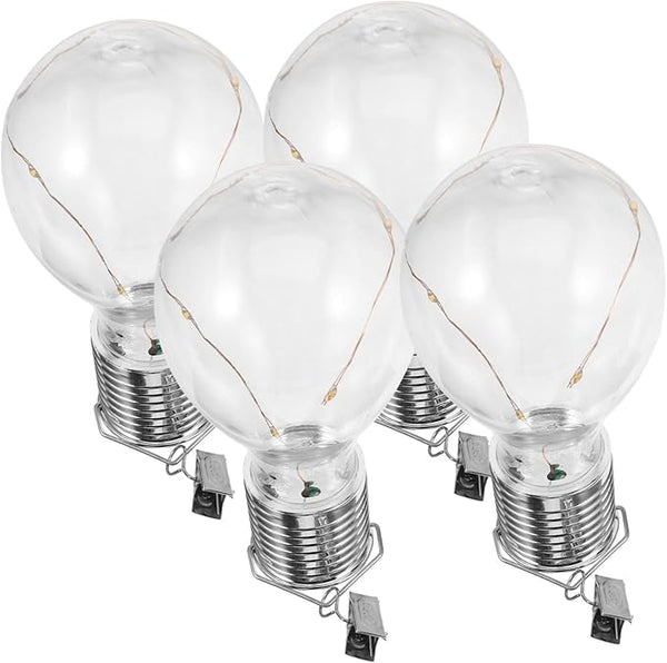 4pcs Solar Powered Copper Wire Led Hanging Light Bulb Warm White Decorative Chandelier for Outdoor Garden | Lumora