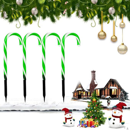 Candy Cane Lights, Christmas Candy Cane Lights, Solar Pathway Lights Outdoor Candy Cane Christmas Decor for Walkway, Driveway, Sidewalk, Garden