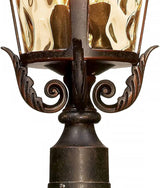 John Timberland Marseille Traditional Outdoor Post Light with Flat Base Pole Veranda Bronze 99 3/4" Champagne | Lumora