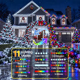 Connectable 240LED String Lights, Christmas Lights Cool White to Multicolor