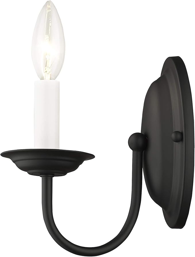 Livex Lighting 4151-04 Home Basics 1 Light Black Wall Sconce