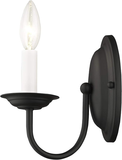 Livex Lighting 4151-04 Home Basics 1 Light Black Wall Sconce