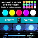 12-in Solar Garden Globe Light Outdoor, Solar Glowing Ball Light w/Remote, 16 RGB Color Changing Waterproof Large | Lumora