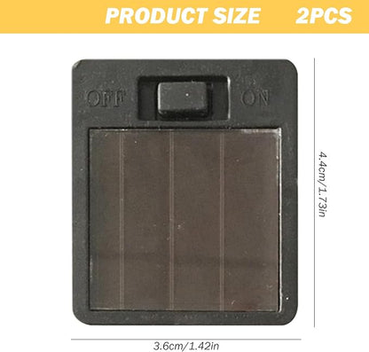 Solar Light Replacement Top, 2pcs 4.4x3.6cm Square Replacement Solar Light Tops, DIY Replacement Solar Light Parts for Garden Solar Lantern (Warm Light)