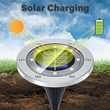 SEIWEI Solar Lights Outdoor, Garden Deck Solar Disk Lights Waterproof - 8 LED Outdoor in-ground Solar Lights for | Lumora