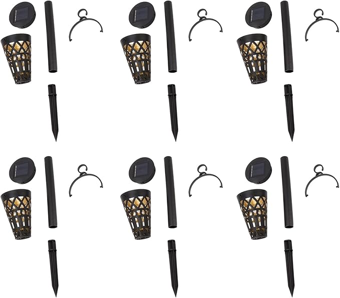 Tyenaza Solar Pathway Lights, Solar Lights Outdoor Decorative LED Solar Pathway Yard Lights Geometric Figure Lights for Walkway Sidewalk Driveway