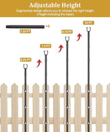 10FT String Light Poles for Outdoor Decor, Sturdy Light Pole with Fence Brackets, Adjustable Metal Posts for | Lumora