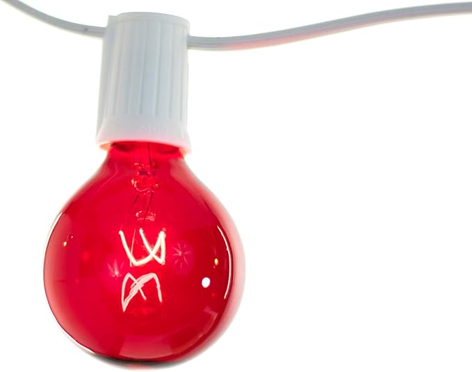 EST. LEE DISPLAY L D 1902 Indoor ＆ Outdoor G50 Globe Light Bulbs, Transparent Colored Glass, Incandescent, Steady | Lumora