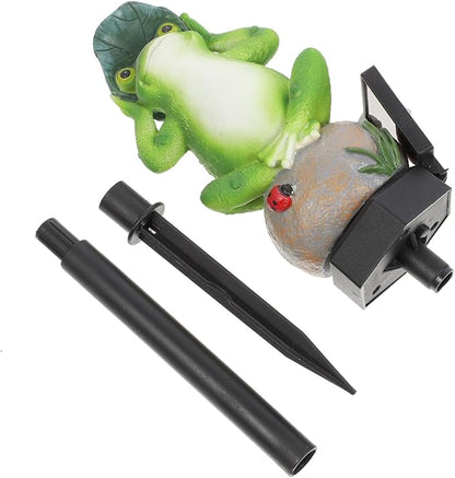 Gadpiparty Decorative Solar Garden Stake Light Frog Theme Outdoor Landscape Energy-Saving Simple Installation Pp Resin Material