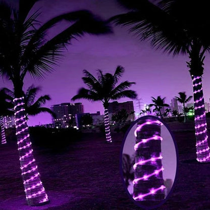 Solar Rope Lights Outdoor, 23ft 50LED Outdoor Rope String Lights Waterproof Copper Tube Wire String Lights for Garden,Yard, Path, Fence, Stairs, Backyard, Patio (Purple)
