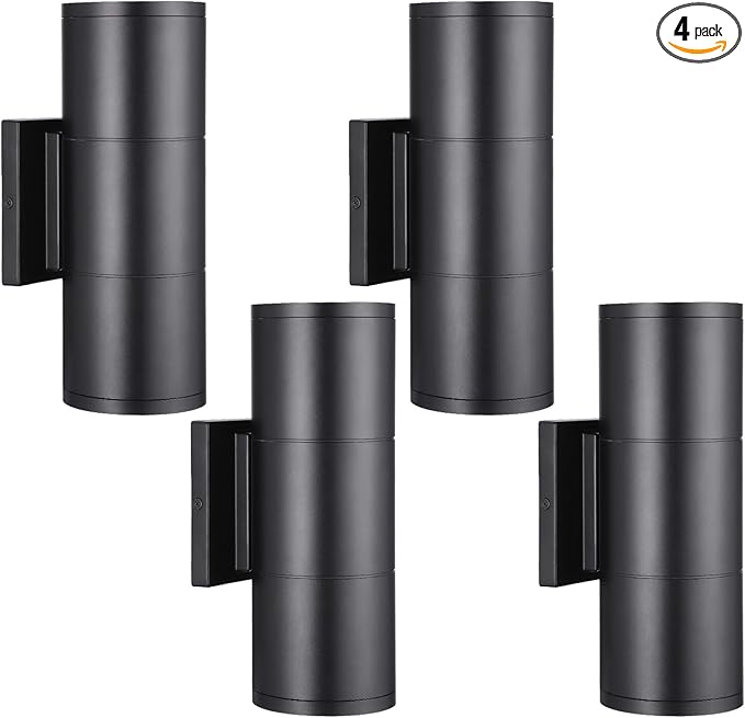 LEONLITE 12 Inch 3000K LED Cylinder Up Down Wall Light Outdoor, 120-277V Dimmable Aluminum Waterproof High-end Wall | Lumora