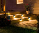 Ulalaza 4Pcs Solar Decking Lights RGB+ Changing Solar Step Lights Outdoor Waterproof Stair Lights for Fence, Deck | Lumora