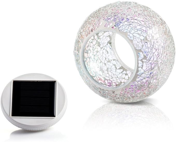 Aukora Color Changing Solar Powered Glass Ball Garden Lights, Table Lamps Waterproof Night Light for Patio, Bar | Lumora