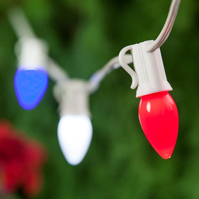 C7/E12 Light Stringer, E12 Sockets, 12” Socket Spacing, Outdoor String Light Patio Stringer Christmas Lights | Lumora