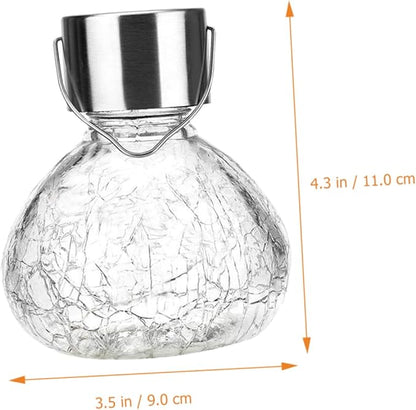 LIFKOME Solar Cracked Glass Lamp Solar Lights for Garden Patio and Decoration Elegant Outdoor Lighting for Romantic Atmosphere