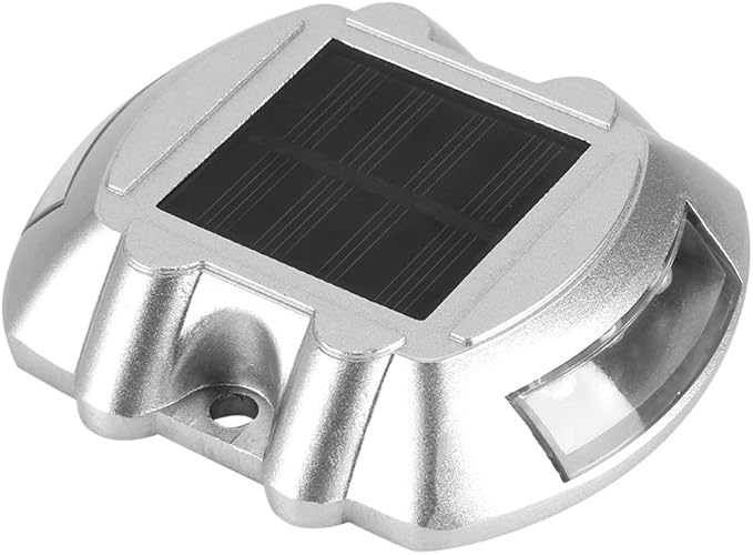 Ymiko Solar Pathway Lights, 6 LED Outdoor Water Driveway Lights with Casting Aluminum Construction, for Road Yard Garden Pathway (Yellow)