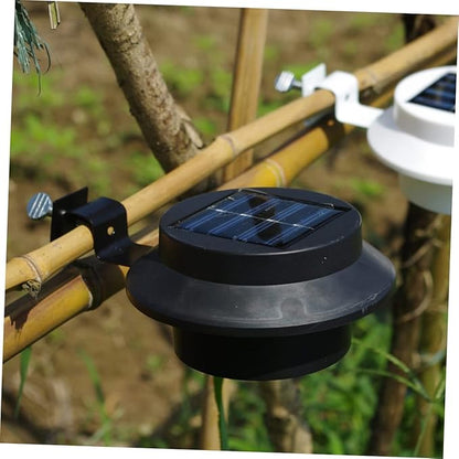 2pcs Solar Fence Lamp Durable Light for Gardens Lawns and Walkways LED Outdoor Lighting Tool Easy Installation Warm Glow